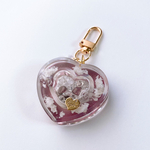 [6月23日販売] Clouds shaker keychain(angel-clear heart②)Garnet
