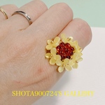 🌼［再販4］ひまわり　リング　🌼　フリーサイズ　フラワー　#ひまわり　#向日葵　#minne_new  #イエロー