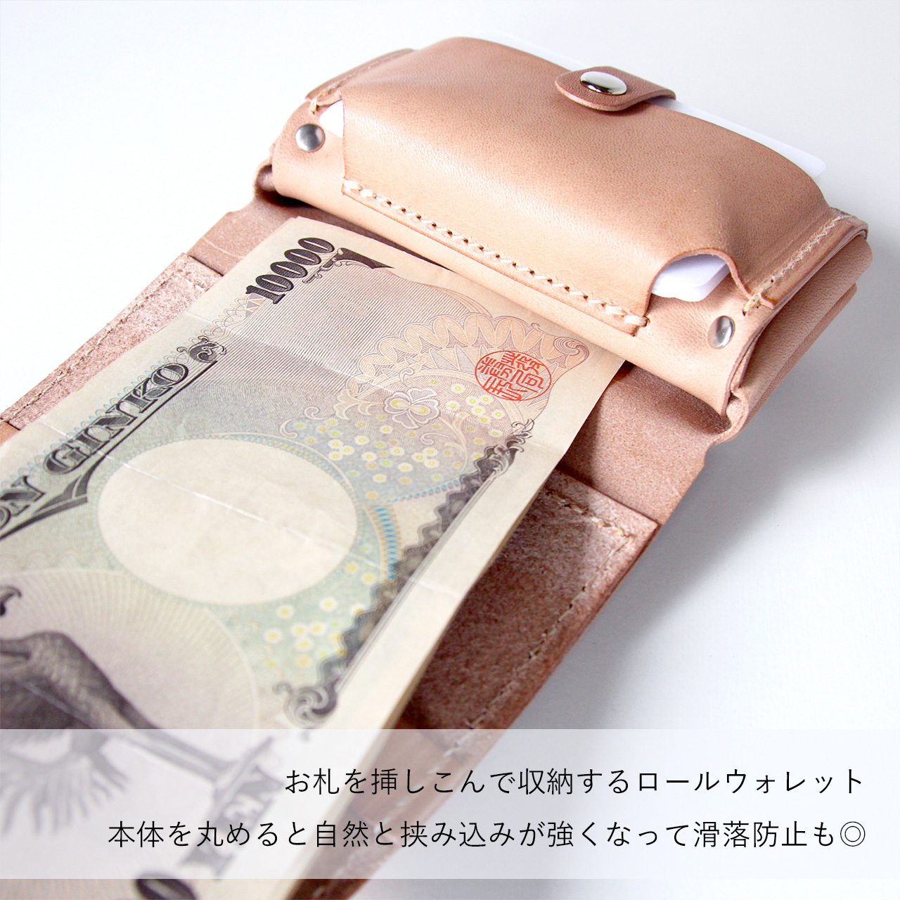 トラッカーウォレット ミドル ハンドメイド ホースレザー 黒 茶心