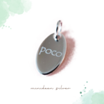 『1ｇの迷子札』犬・猫 アクセサリーみたい！ミニ楕円シルバー