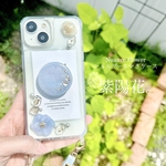 ୨୧iPhone17シリーズ対応୨୧ ⋆*❁Nuance Flower【紫陽花。】スマホショルダー　スマホケース　スマホグリップ　スマホリング