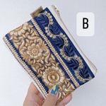 【14cm】インド刺繍のポーチ