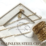 ☆再入荷【100cm】ステンレスベネチアンチェーン　ゴールド