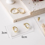 3個【30x60mm ピアス ディスプレイ スタンド】アクリル製  四角 クリア アクセサリー 展示用品 イベント用◎OP003