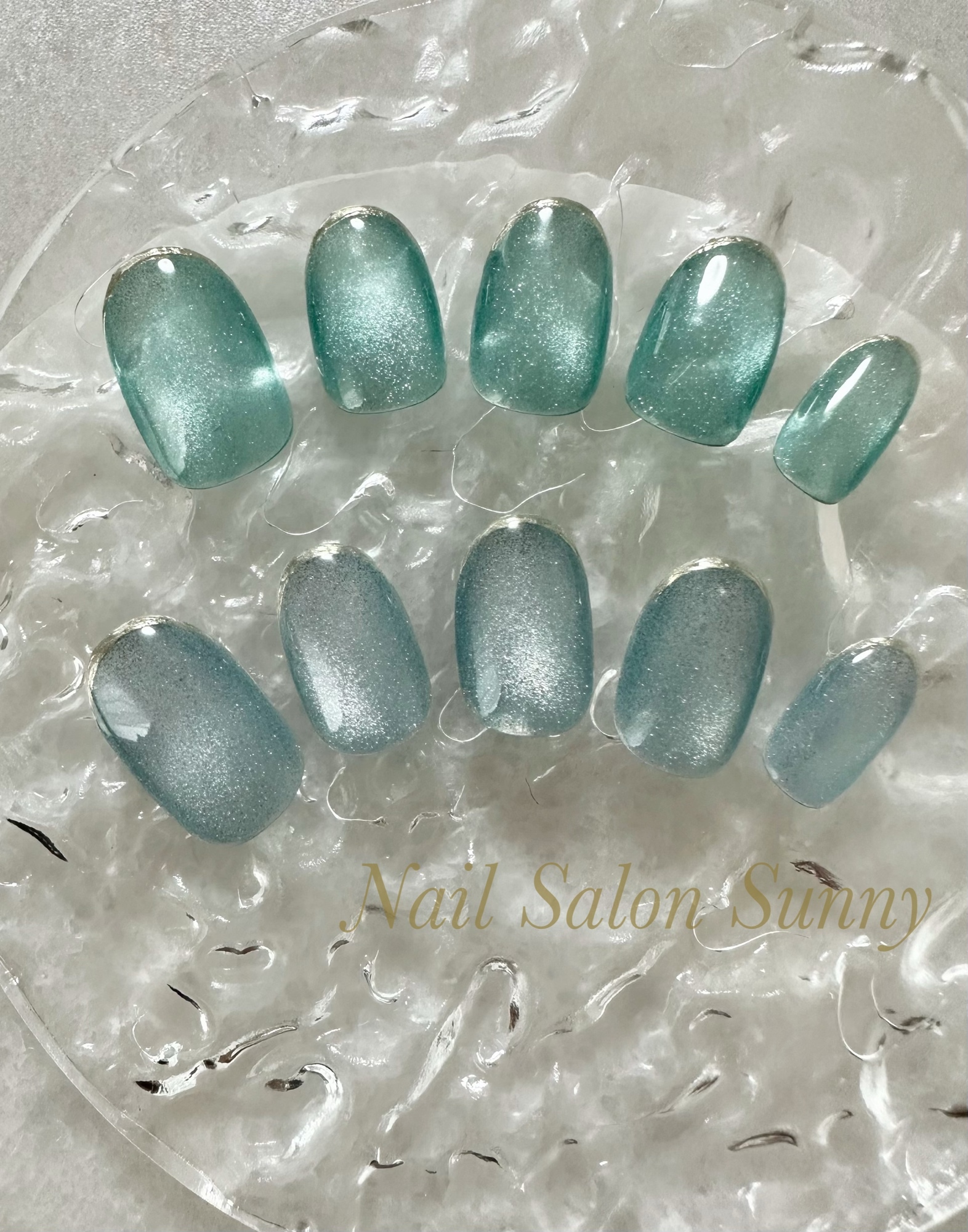 33.選べるカラー💙ビー玉🫧マグネットネイル - Nail Salon Sunny