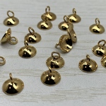 【20個入り】8mm  合金  ガラスドームキャップ　ゴールド色　ガラスドーム　キャップ　