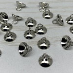 【20個入り】 8mm  合金 ガラスドームキャップ　シルバー　ガラスドーム　キャップ