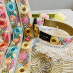 〈No.26〉オーダー首輪/刺繍リボン/首輪/リード/ハーネス/ハーフチョーク/ショルダーリード/ペットグッズ/