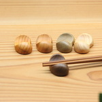 『ワケありな逸品 No.60』木の箸置き　5個セット 豆形 ミニサイズ 
