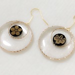 ✨夏よかも〜ん(家紋)✨ピアス アレルギー対応樹脂フック又はイヤリング
