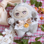 【モンぬいサイズ】【6月新作】「前掛けエプロン」「ホットケーキチャームブラウン」ちびぐるみ　ぬいぐるみ用お洋服　ぬい服　ぬいぐるみ服　
