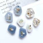 【送料無料】ハンドメイド　ニュアンス　カボション　レジン　パーツセット　ピアスパーツ