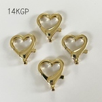 ハート型カニカン　キーホルダー　14KGP 2個