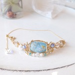 【夏限定】ワイヤーラッピングブレスレット＊Shimmer「LAGOON Eye*Ⅳ」