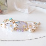 【夏限定】ワイヤーラッピングブレスレット＊Shimmer「LAGOON Eye*Ⅴ」