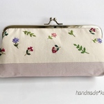 お花の刺繍＊眼鏡入れ