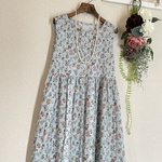 ボタニカルflower💠ノースリーブ切替ワンピース👗