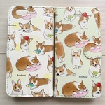 【iPhone】コーギー手帳型スマホケース