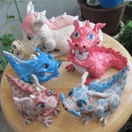 ＊M様ご予約品＊ピンクドラゴンの親子（他ドラゴン全4点）