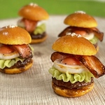 【再販】ミニチュア☆ベーコンエッグバーガー