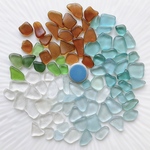 天然のシーグラス 83 小粒～中粒サイズ 4色MIX 70g