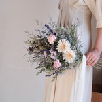ラベンダーが香るシャクヤクのナチュラルブーケ＊ウェディングブーケ＊ドライフラワーブーケ＊ブライダルブーケ＊ブーケ＊前撮り