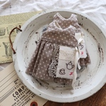 コーヒーtime刺繍のエプロンワンピース