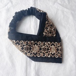 インド刺繍リボンのクロスターバン（両側）　　ヘアバンド