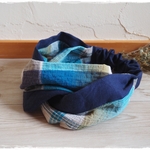 ＊　マドラスチェック　ねじりヘアバンド　＊