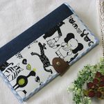 【ｍ様オーダー品】スリム長財布☆アニマル（ホワイト）