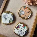 再販【circusオレンジベージュ】コンパクトミラー　可愛いを持ち歩く 