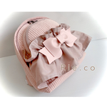 リュックサック♡  ヌビキルト　ヌビ　くすみピンクカラー　*.•.  おでかけ用　♡ M size ！　低学年までsize  size 高さ32cm 横幅26cm まち10cm 目安
