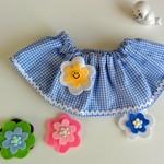 ふわりシュシュ風にこちゃんバッジ付き