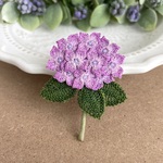 紫陽花ブローチ（あやめ色）