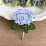 紫陽花ブローチ（マリンブルー）