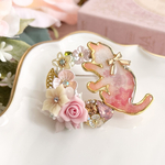 【ブローチ】花華猫