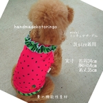 【犬服】ショート丈 ホルターネック フリル タンク 夏  UV 速乾 濡らしてクール♪