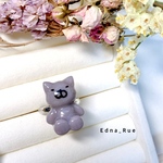 🐈‍⬛えどねこといつも一緒リング💍フリーサイズ 送料無料 レジン