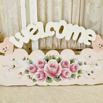 薔薇のwelcomeボード(くり抜き)