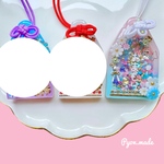 (B品)シェイカーお守り ピンクブルー