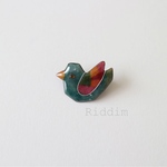 七宝焼き ブローチ 鳥 トリ 七宝焼