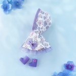 ⑦紫　レインポンチョと長靴のセット（プチブライス用）