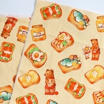 【6/30(金)21時販売】くまさんトースト柄カットクロス(Nel bosco)