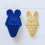 うさぎアイスクリーム（スタンプ付き）クッキー型・クッキーカッター