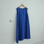 大人の日常着100％ロイヤルブルーのワンピース
