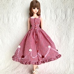 ギンガムサンドレス　27cmドールサイズ  ジェニー　#licca  着せ替え服　ドール服　アウトフィット