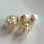 ガラスボール♡パール♡ピアス