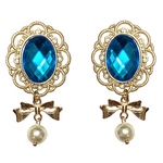 2個★オーバルリボンパールF-11（アクアマリン）