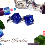 虹色キューブのイヤリング/ピアス