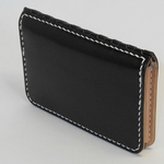 Black × Natural レザー蝶番の名刺入れ